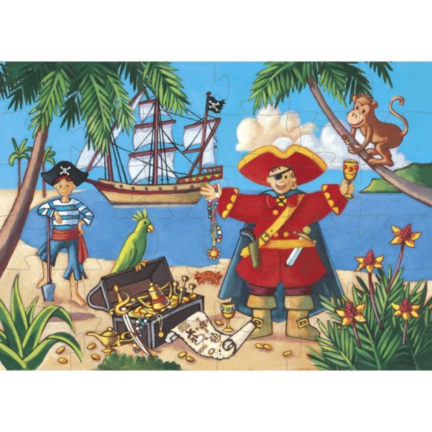 Djeco Formadobozos puzzle - Kalózok kincse - The pirate and his treasure