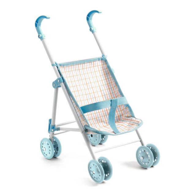 Djeco: Pomea Babakocsi - Kékes, 44 cm - Stroller - 44 cm