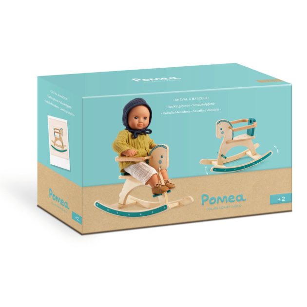 Djeco: Pomea Játékbaba kiegészítő, bababútor - Baba hintalova - Rocking horse