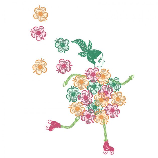 Djeco Kreatív nyomdakészlet - Virág lánykák - Flower girls