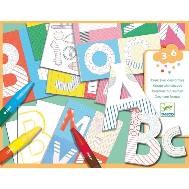 Djeco Matricázó képkészítés - Teremtendő világ - ABC nagybetűk - A world to create, letters