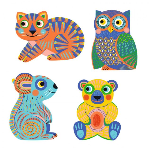 Djeco Vízzel színező készlet - Állat alakú lapokkal - Animalo-Ma