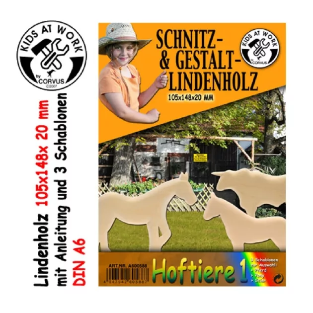 Kids at Work Fafaragás - háziállatok 10 x 15 x 2 cm