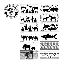 Kids at Work Konzervdoboz-lámpáshoz 5 mintasablon 01