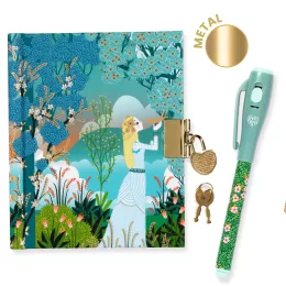   Djeco Lovely Paper Titkos napló A/6, varázstollal - Charlotte little secret notebook magic marker