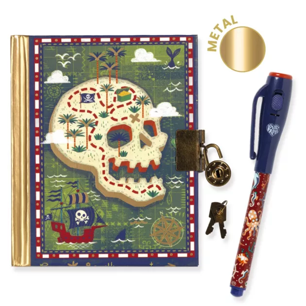 Djeco Titkos napló A/6 varázstollal - Steve little secret notebook magic marker
