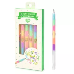 Djeco 6 színű pasztell gél toll - 6 pastel gel pens