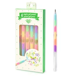 Djeco 6 színű pasztell gél toll - 6 pastel gel pens