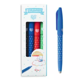   Djeco Lovely Paper Radírozható tollkészlet 4 színű - 4 Classic erasable pens
