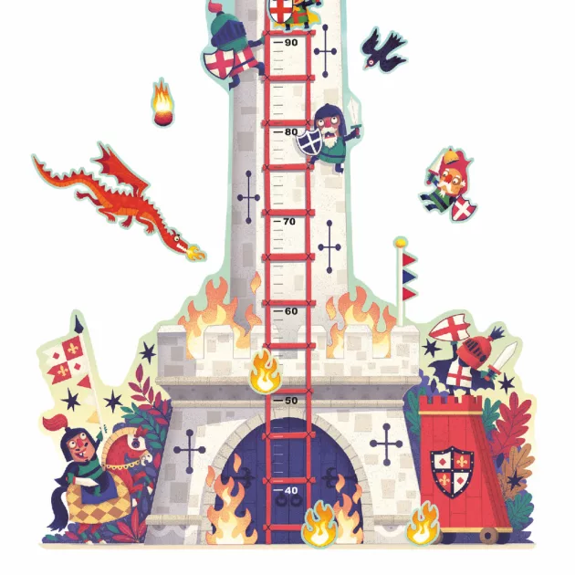 Djeco Magasságmérő falmatrica Lovagtorony - Knight's tower