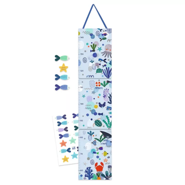 Djeco Little Big room Magasságmérő Vízi élet - Aquatic life