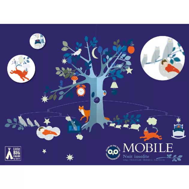 Djeco Szélmobil függődísz Egy rendkívüli este - An unusual night