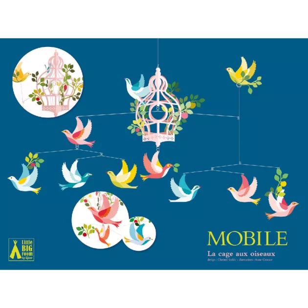Djeco Szélmobil függődísz Madárkalitka - Birdcage