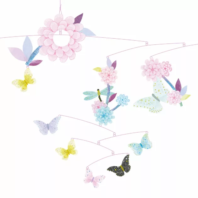 Djeco Szélmobil függődísz Pillangó forgatag - Butterfly twirl