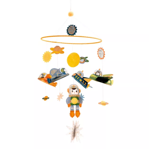 Djeco Little Big room Szélmobil föggődísz Űrutazás - Spaceships
