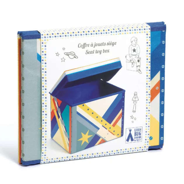 Djeco Játéktároló ülőke Rakéta - Rocket toy box