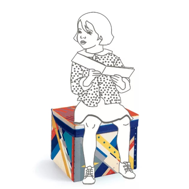 Djeco Játéktároló ülőke Rakéta - Rocket toy box