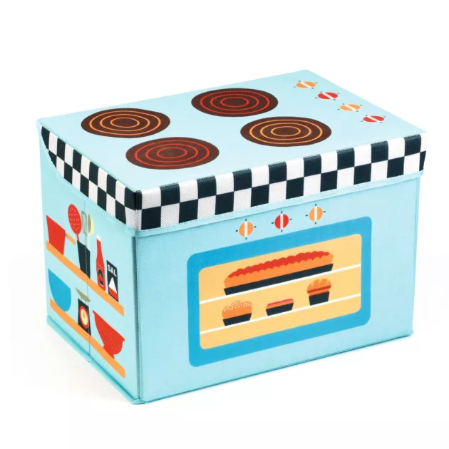 Djeco Little Big room Játéktároló ülőke Játék tűzhely - Cooker