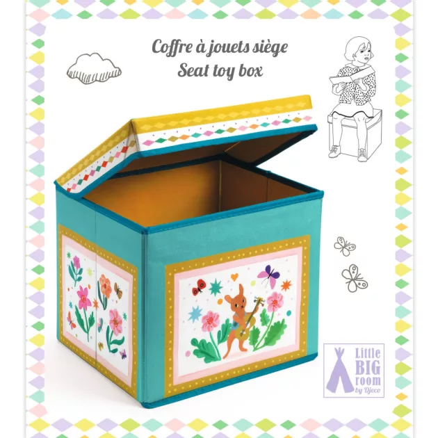 Djeco Little Big room Játéktároló ülőke Tavaszi hangulat - Caravan