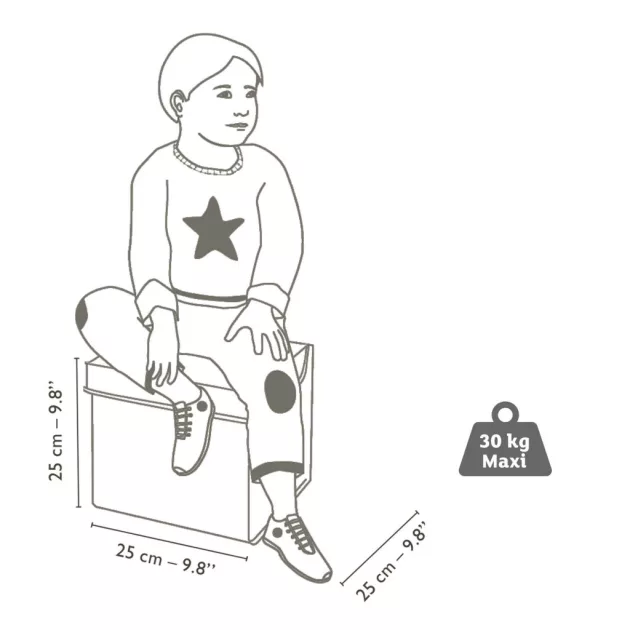 Djeco Little Big room Játéktároló ülőke Csillagok - Stars