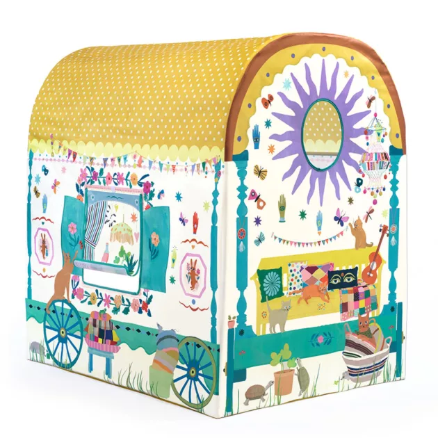 Djeco Little Big room Játszósátor Ekhos szekér játszósátor - Caravan