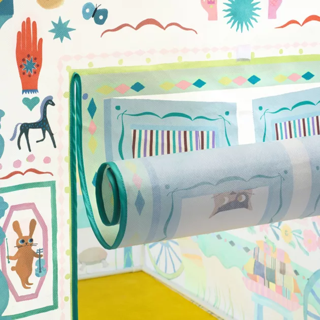 Djeco Little Big room Játszósátor Ekhos szekér játszósátor - Caravan