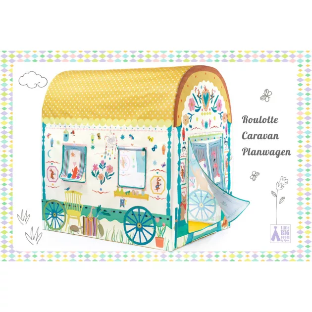 Djeco Little Big room Játszósátor Ekhos szekér játszósátor - Caravan