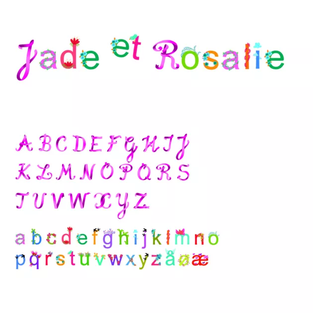 Djeco Little Big room Falmatrica Betűkészlet lányoknak - Girls alphabet
