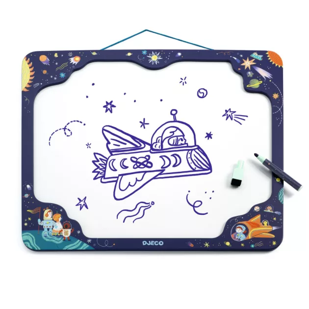Djeco Little Big room Mágnestábla Űrhajós illusztációval - Space board