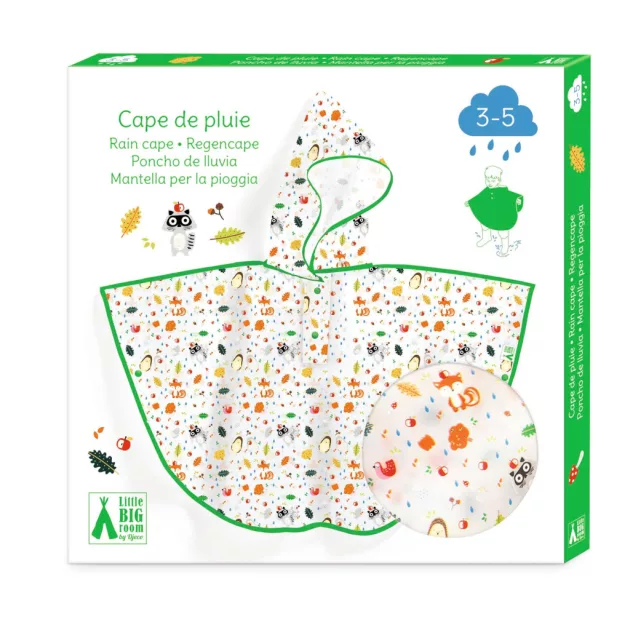 Djeco Little Big room Esőköpeny Fák alatt - Undergrowth rain cape
