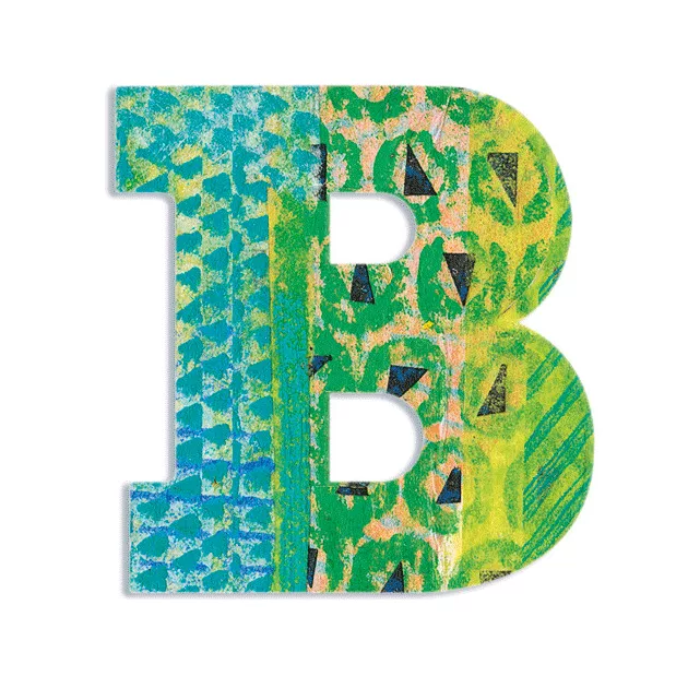 Djeco Little Big room Dekorbetű - B - Peacock letter