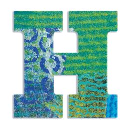 Djeco Little Big room Dekorbetű - H - Peacock letter