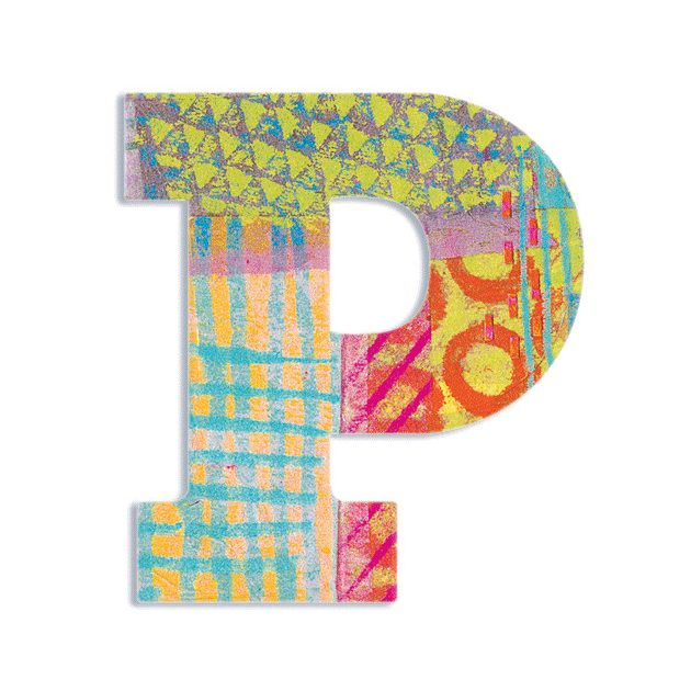 Djeco Little Big room Dekorbetű - P - Peacock letter