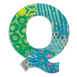 Djeco Little Big room Dekorbetű - Q - Peacock letter