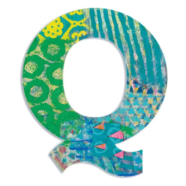 Djeco Little Big room Dekorbetű - Q - Peacock letter