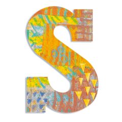 Djeco Little Big room Dekorbetű - S - Peacock letter