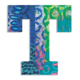 Djeco Little Big room Dekorbetű - T - Peacock letter