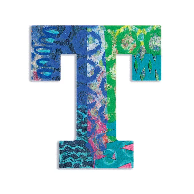 Djeco Little Big room Dekorbetű - T - Peacock letter