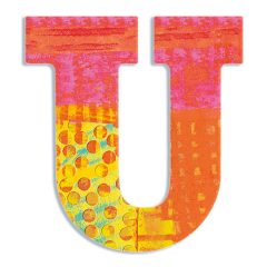 Djeco Little Big room Dekorbetű - U - Peacock letter