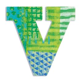 Djeco Little Big room Dekorbetű - V - Peacock letter