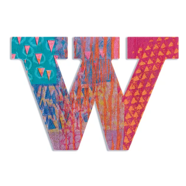 Djeco Little Big room Dekorbetű - W - Peacock letter