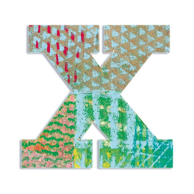 Djeco Little Big room Dekorbetű - X - Peacock letter