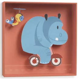 Djeco Little Big room Falikép Viziló - Hippopotamus 