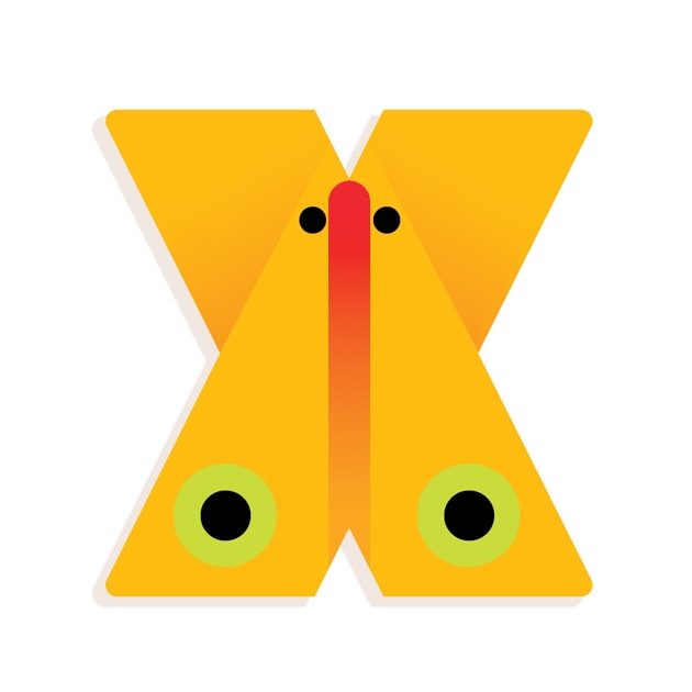 Djeco Állatdekor betű - X - Graphic animal letter