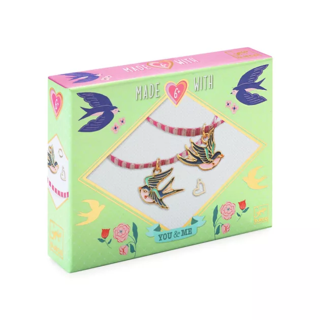 Djeco Design by Ékszerkészítő készlet Páros madarak - Bird Ribbons