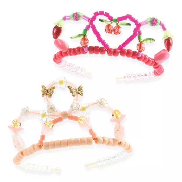 Djeco Ékszerkészítő készlet Páros tiara pink - Duo of tiaras Pink