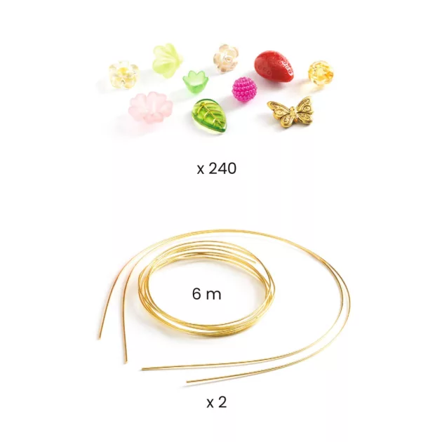 Djeco Ékszerkészítő készlet Páros tiara pink - Duo of tiaras Pink