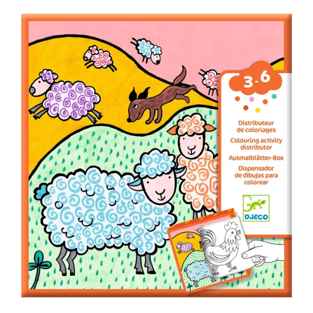 Djeco Design by Meglepetés adagoló színező Tanya - Coloring dispenser Farm