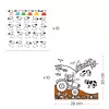 Djeco Design by Meglepetés adagoló színező Tanya - Coloring dispenser Farm