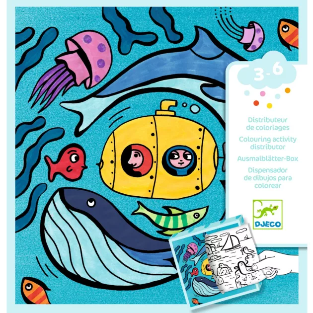 Djeco Design by Meglepetés adagoló színező Óceán - Coloring dispenser Ocean